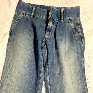 Tommy Hilfiger super low rise jean. Slight flare, no stretch